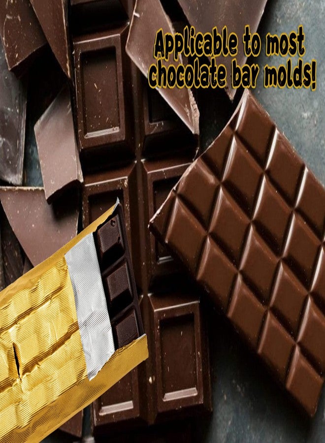 Dootafy 7.8 Inches Foil Wrapper 100pcs Large Chocolate Candy Bar Wrappers Square Gold Wrapping Papers for Protein Energy Bar Break-Apart Chocolate for Mother's Day Wedding Baby Shower Birthday - Image 4